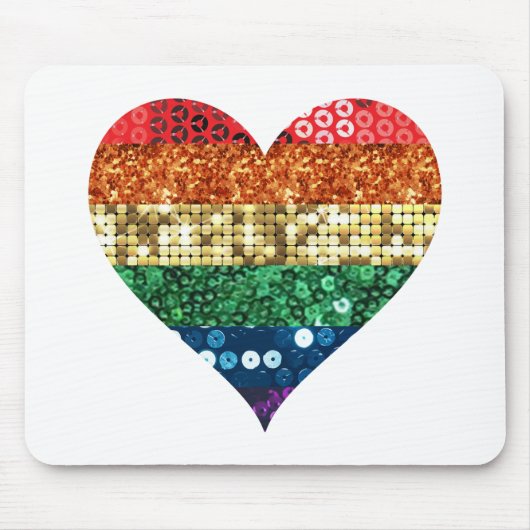 lgbtレインボーハート マウスパッド (正面)
