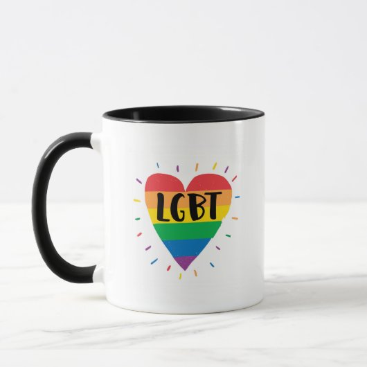 LGBTレインボーハート マグカップ (左)