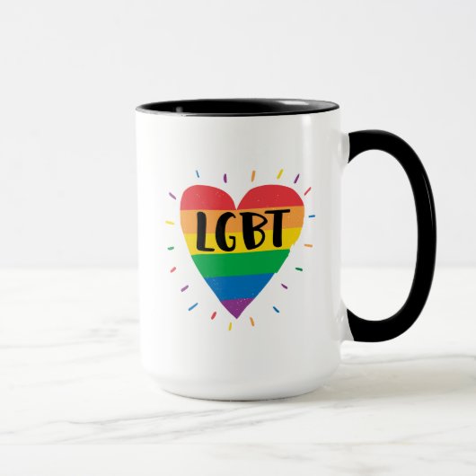 LGBTレインボーハート マグカップ (右)