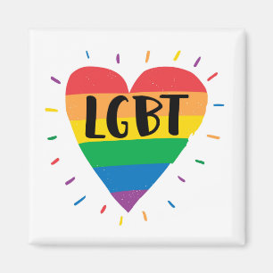 LGBTレインボーハート マグネット