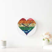 lgbtレインボーハート ラウンド壁時計 (ホーム)