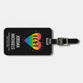 LGBTレインボーハート ラゲッジタグ (正面横)