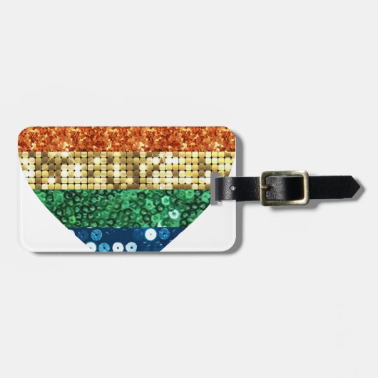 lgbtレインボーハート ラゲッジタグ (正面横)