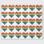 lgbtレインボーハート ラッピングペーパー (フラット)