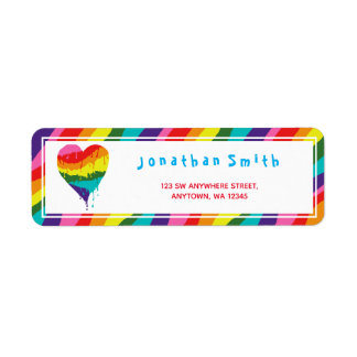 LGBTレインボーハート ラベル