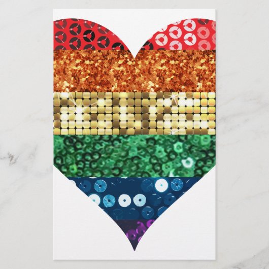 lgbtレインボーハート 便箋 (正面)