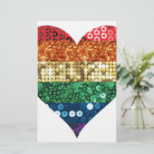 lgbtレインボーハート 便箋 (スタンド正面)