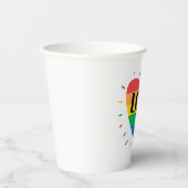 LGBTレインボーハート 紙コップ (正面)