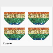 lgbtレインボーハート 長方形シール (シート)