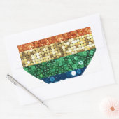 lgbtレインボーハート 長方形シール (封筒)