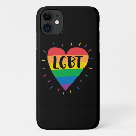 LGBTレインボーハート Case-Mate iPhoneケース (裏面)