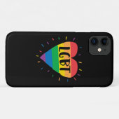 LGBTレインボーハート Case-Mate iPhoneケース (裏面(横))