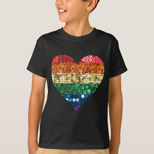 lgbtレインボーハート tシャツ (正面)