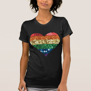 lgbtレインボーハート tシャツ
