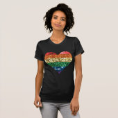 lgbtレインボーハート tシャツ (正面フル)