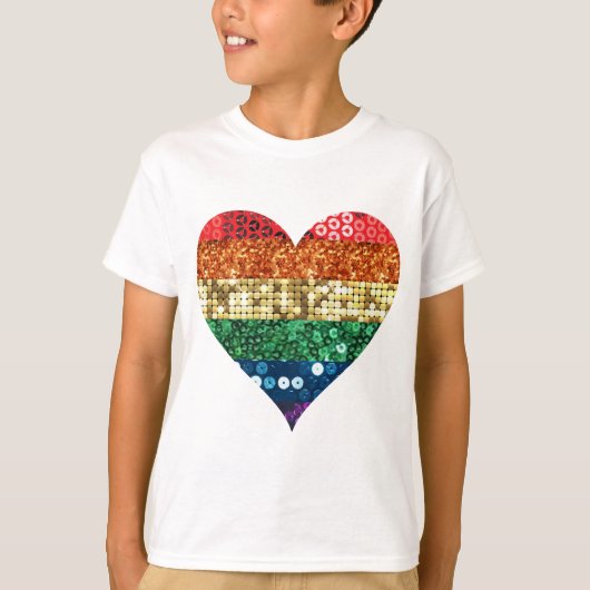 lgbtレインボーハート tシャツ (正面)