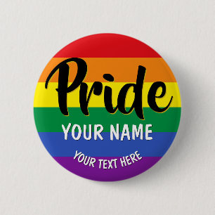 LGBTレインボーパーソナライズされたゲイプライド 缶バッジ