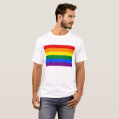 LGBTレインボーフラグ付きTシャツ Tシャツ (正面フル)