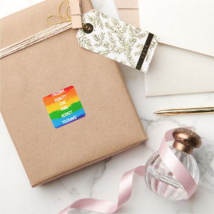 LGBTレインボーフラッグスクエアステッカー – プライドLGBTQ+ スクエアシール