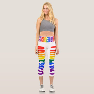 LGBTレインボーフラッグ文字ゲイプライド2021 LGBTQ カプリレギンス