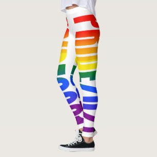 LGBTレインボーフラッグ文字ゲイプライド2021 LGBTQ レギンス