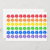 LGBTレインボーフラワーズゲイプライド自由と平等 招待状 (正面/裏面)