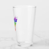 LGBTレインボープライドフェニックスライジング、エンボス効果 タンブラーグラス (左)
