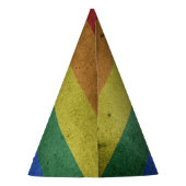 LGBTレインボープライドフラグレトロスタイル パーティーハット (裏面)