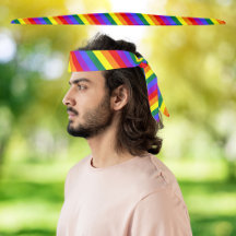 LGBTレインボープライドフラッグヘッドバンドタイ42インチ長