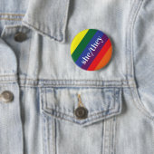 LGBTレインボープライドフラッグ代名詞ボタン 缶バッジ (インサイチュ)