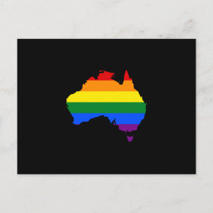 LGBTレインボープライドマップ（オーストラリアのはがき） ポストカード