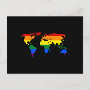 LGBTレインボープライド世界地図はがき ポストカード