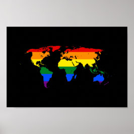 LGBTレインボープライド世界地図 ポスター