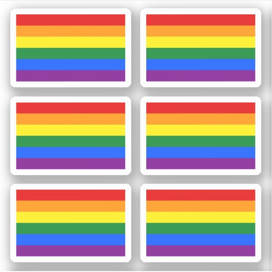 LGBTレインボープライド国旗 シール (正面)