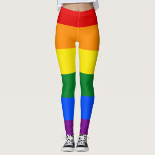 LGBTレインボープライド旗水平ストライプ レギンス