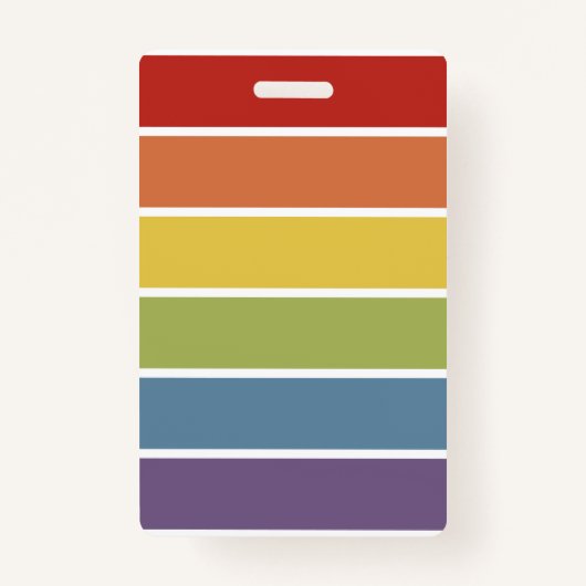 LGBTレインボーミュートパーソナライズされた色 バッジ (裏面)