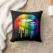 LGBTレインボーリップゲイプライド クッション (ブランケット)