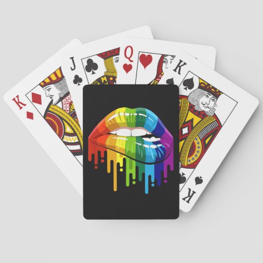 LGBTレインボーリップゲイプライド トランプ (裏面)