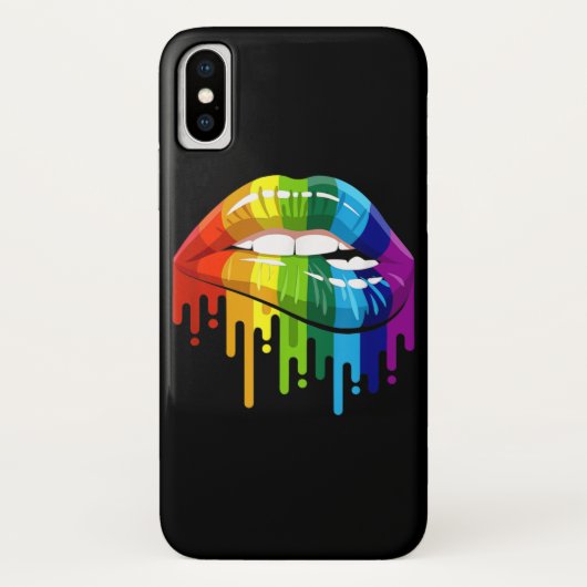 LGBTレインボーリップゲイプライド Case-Mate iPhoneケース (裏面)