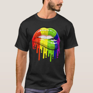 LGBTレインボーリッププライドゲイ同性愛レズビアン Tシャツ