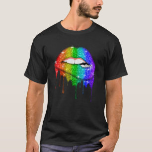 Lgbtレインボーリッププライドゲイ同性愛レズビアンT Tシャツ