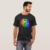 Lgbtレインボーリッププライドゲイ同性愛レズビアンT Tシャツ (正面フル)