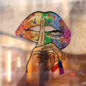 LGBTレインボーリップ ウィンドウサイン (シート2)