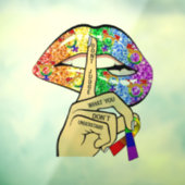 LGBTレインボーリップ ウィンドウサイン (シート3)