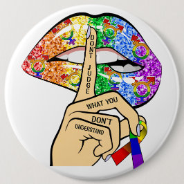 LGBTレインボーリップ 缶バッジ