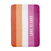 LGBTレインボーレズビアンプライドフラグカスタム文字 バスマット (正面縦)