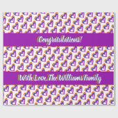 LGBTレインボー国旗のハートパターンカラフルゲイプライド ラッピングペーパー (フラット)