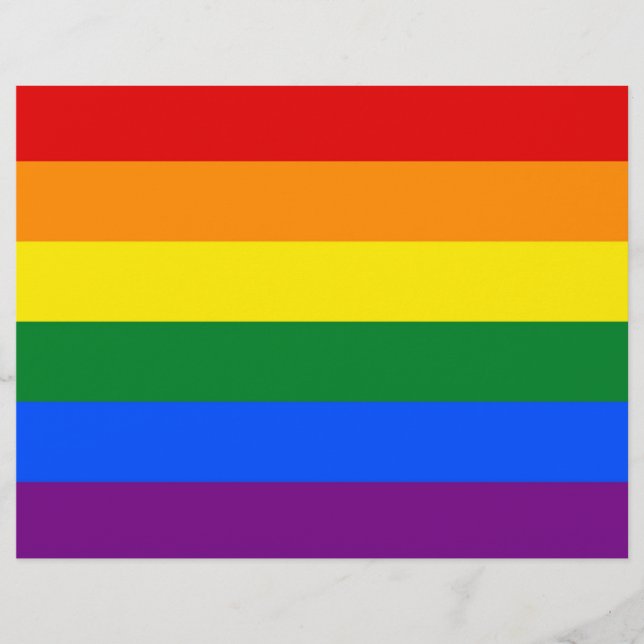 LGBTレインボー国旗のレターヘッド (正面)