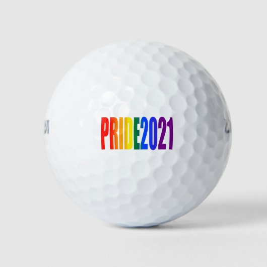 LGBTレインボー国旗の色LGBTQゲイプライド2021 ゴルフボール (正面)