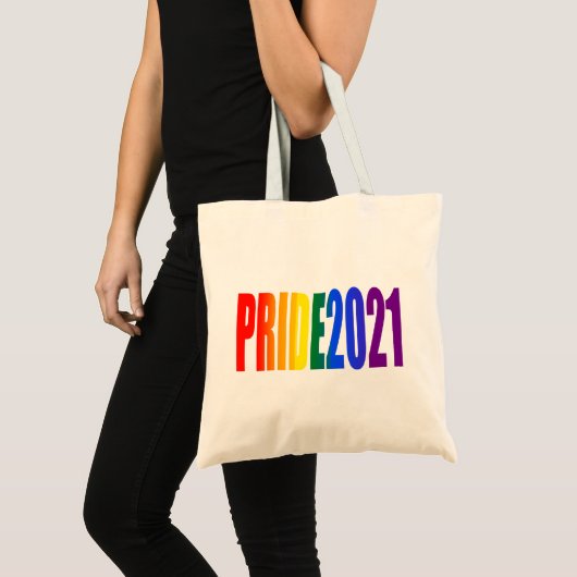LGBTレインボー国旗の色LGBTQゲイプライド2021 トートバッグ (正面(商品))